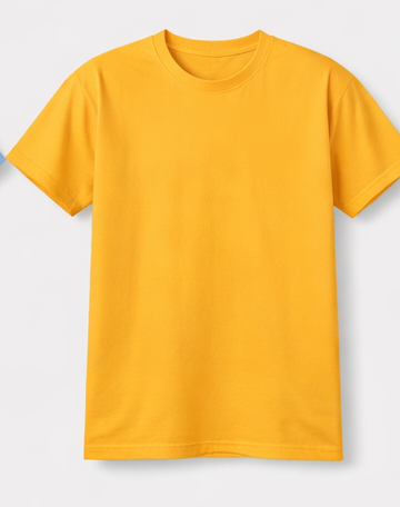 Everyday Essentials: Classic Plain Tees in Timeless Colors (Yellow)