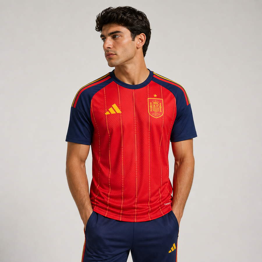 Spain Home 26-27 World cup jersey (with batch)
