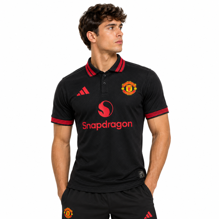 Manchester United Polo Tshirt (Black)